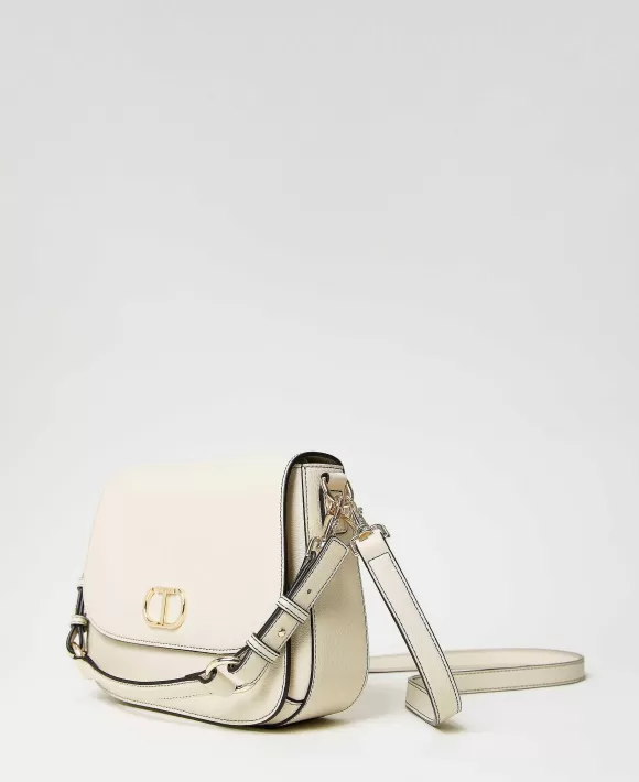TWINSET Milano Borsa A Doppia Tracolla Con Patta E Oval T Bianco Cheap