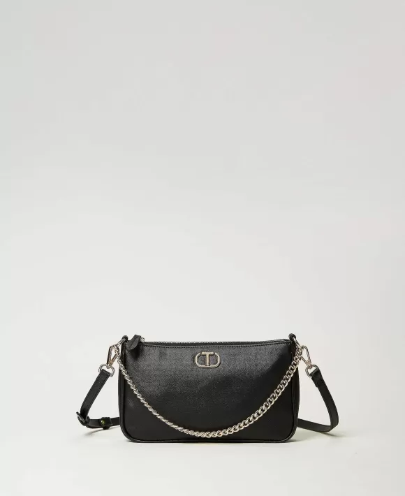 TWINSET Milano Borsa A Tracolla 'Mignon' Con Oval T Nero Flash Sale