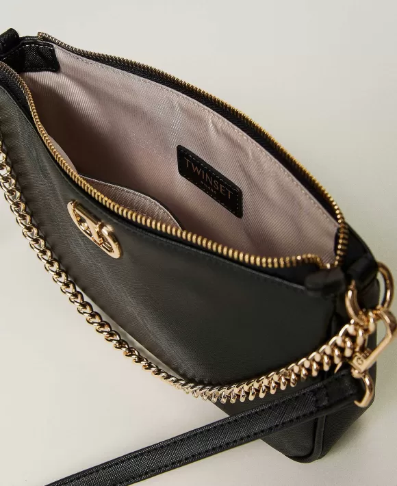 TWINSET Milano Borsa A Tracolla 'Mignon' Con Oval T Nero Flash Sale