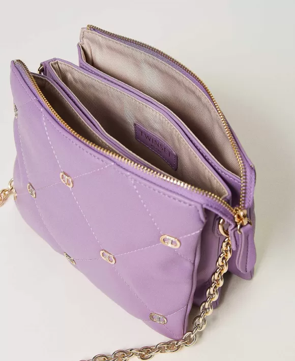 TWINSET Milano Borsa A Tracolla 'Via Manzoni' Media Con Borchie Viola Flash Sale