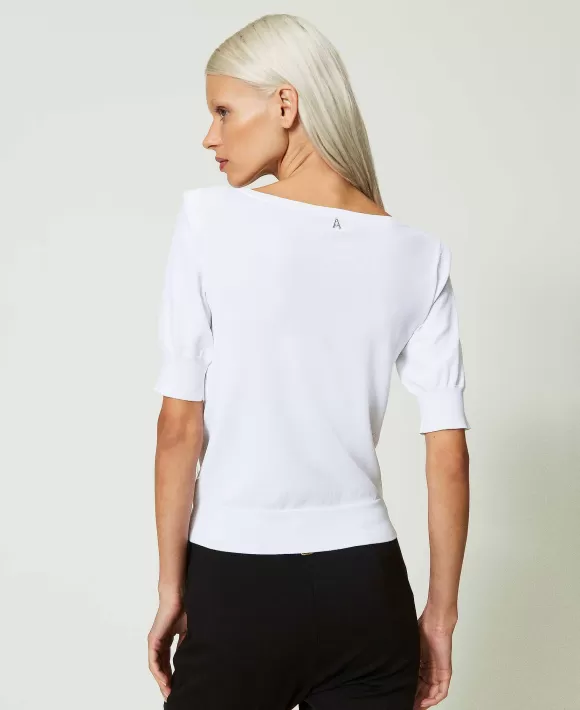 TWINSET Milano Maglia Con Fiocchi Bianco Best Sale