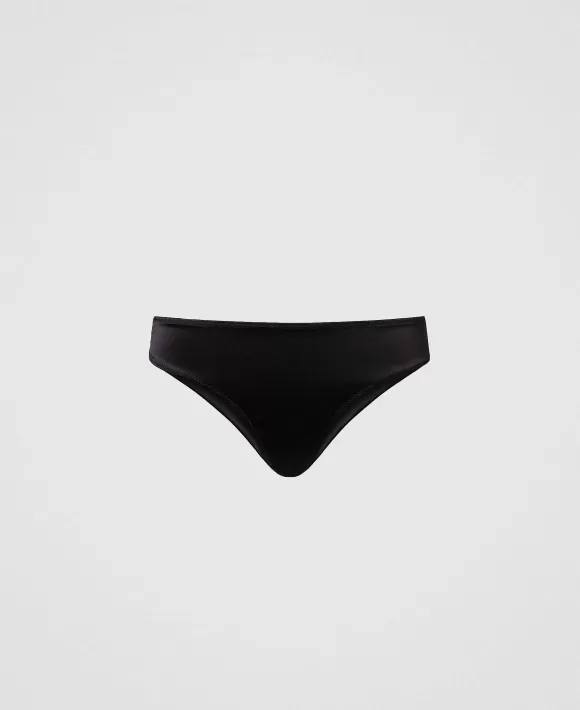 TWINSET Milano Slip Brasiliana In Raso Nero Sale
