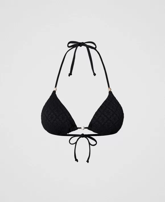 TWINSET Milano Triangolo Da Bagno Con Ricamo Sangallo Nero Fashion