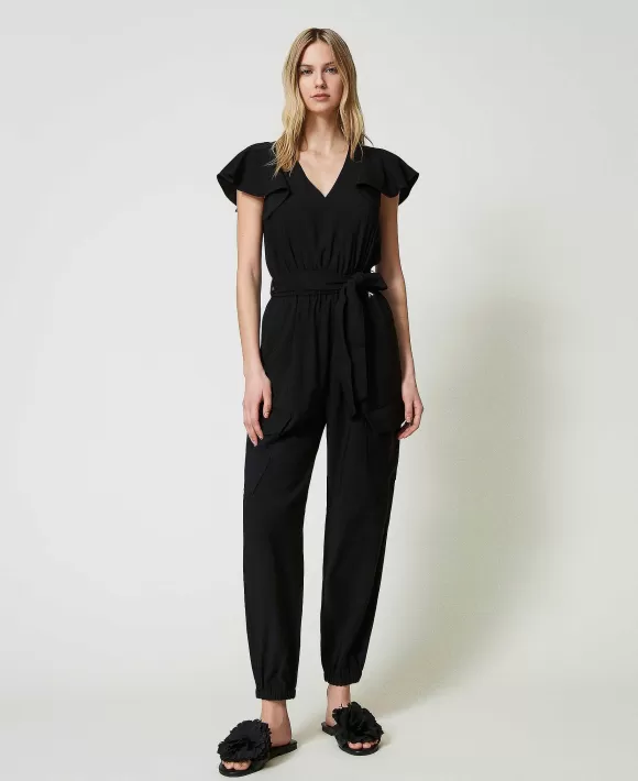 TWINSET Milano Tuta Cargo Con Cintura Nero Discount